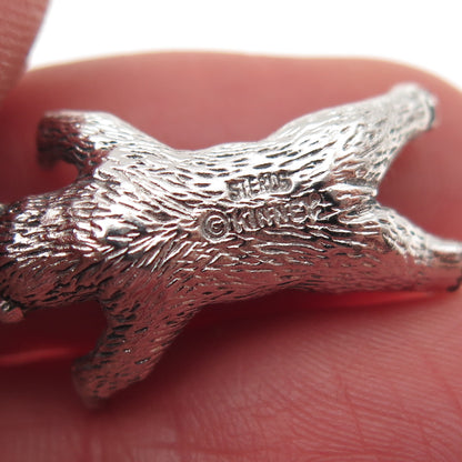 KINNEY 925 Sterling Silver Vintage Chicago Bears Football Team 3D Charm Pendant