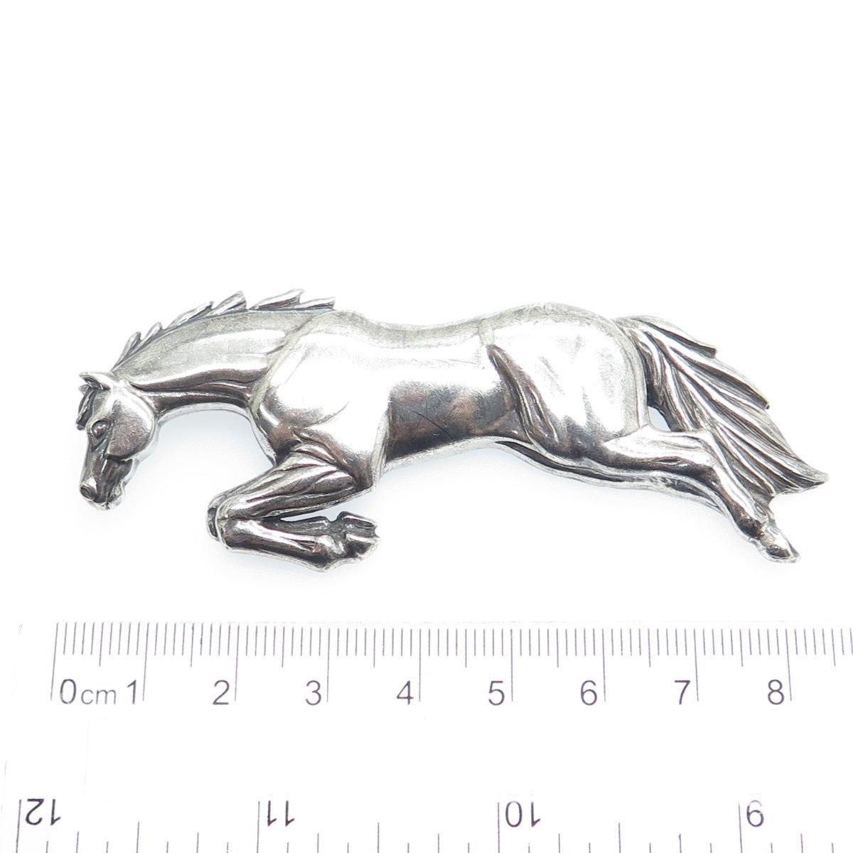 CAROL FELLEY 925 Sterling Silver Vintage 1990 Horse Oxidized Pendant