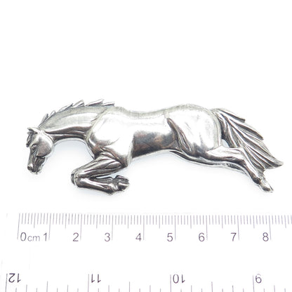 CAROL FELLEY 925 Sterling Silver Vintage 1990 Horse Oxidized Pendant