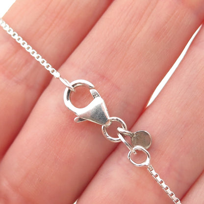 Hagit Gorali 925 Sterling Silver Vintage Star of David Box Chain Necklace 18"