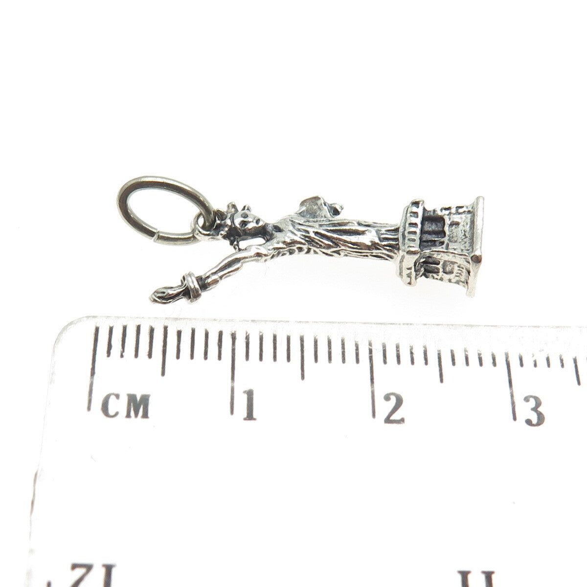 BEAU 925 Sterling Silver Vintage Statue of Liberty 3D Charm Pendant
