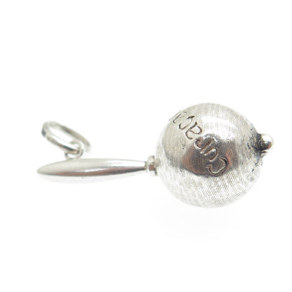 GOSEN 925 Sterling Silver Antique Art Deco Calypso Maracas Charm Pendant