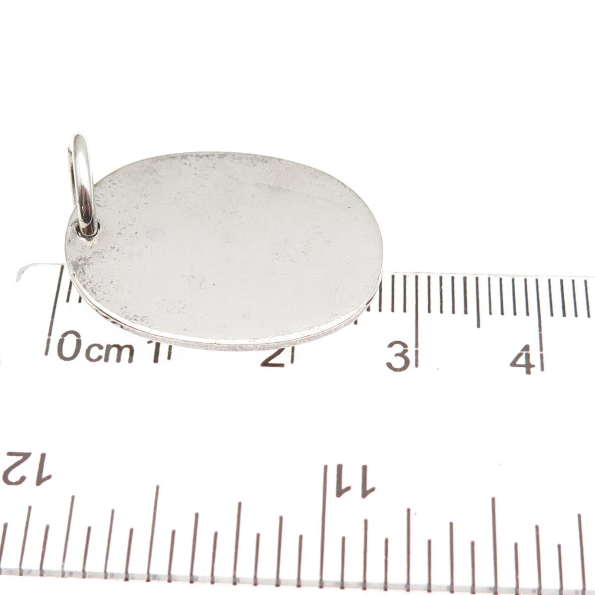 Tiffany & Co. 925 Sterling Silver Vintage Oval Tag Charm Pendant