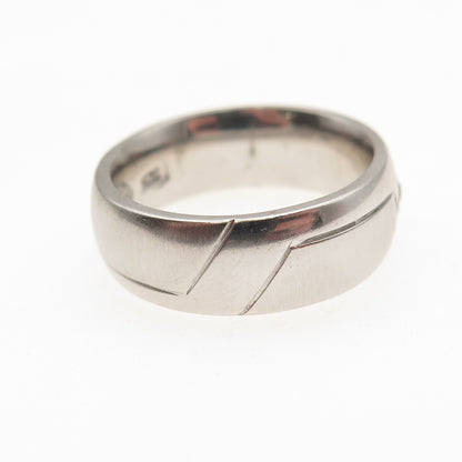 Cilor 925 Sterling Silver Round-Cut C Z Band Ring Size 6