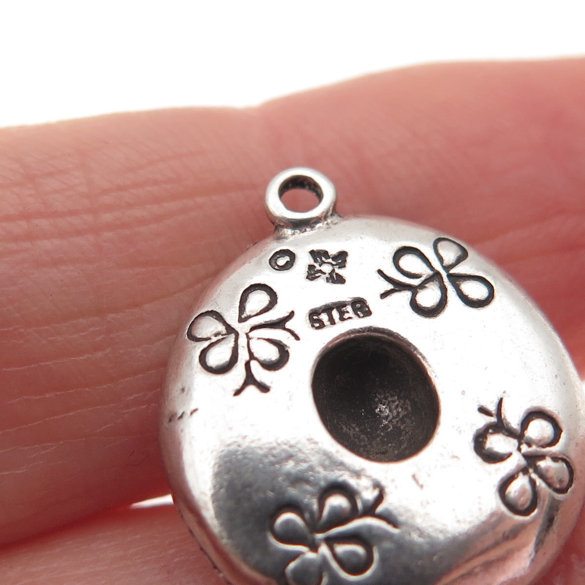 SUNWEST 925 Sterling Silver Vintage Cowboy Hat Oxidized 3D Mini Charm Pendant