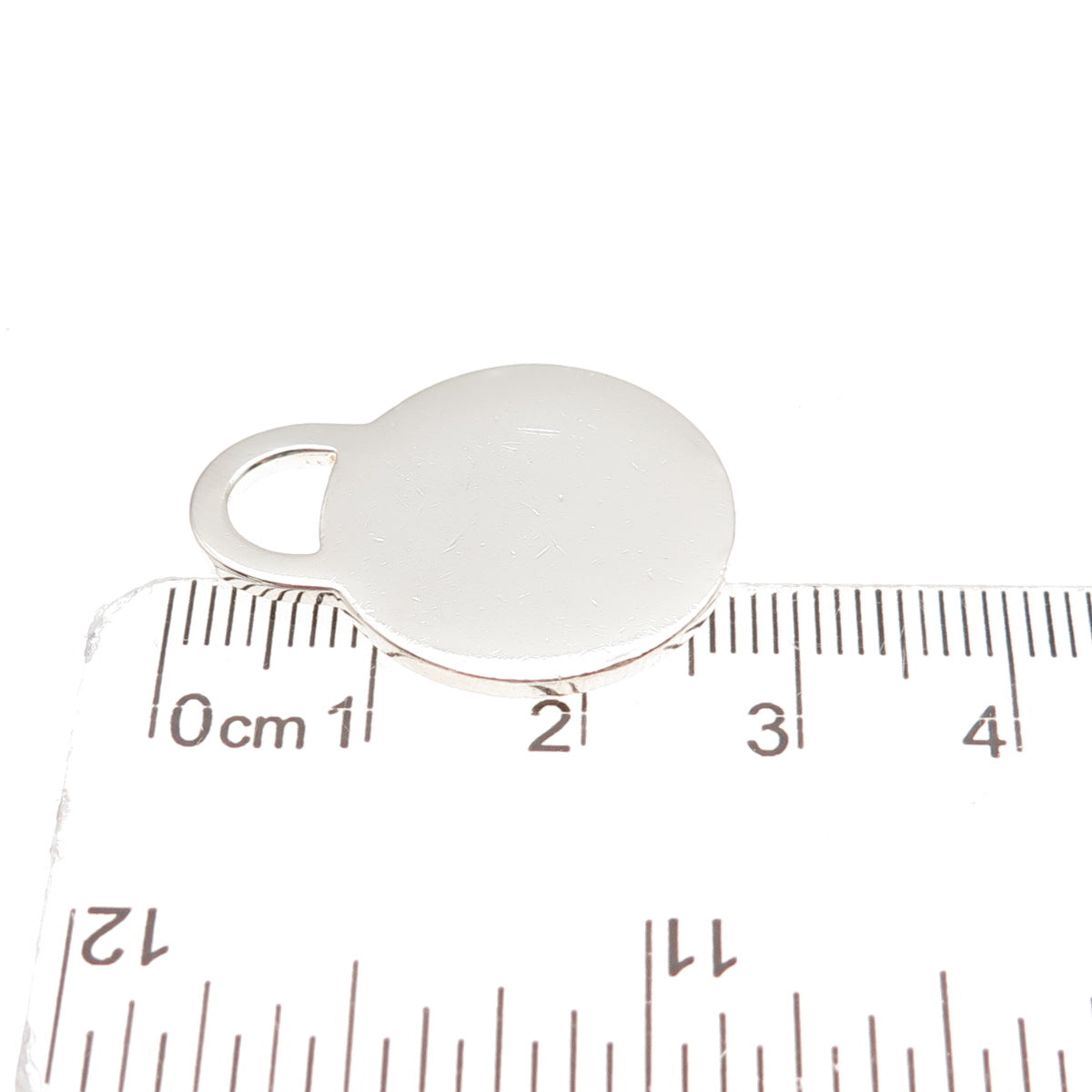 Tiffany & Co. 925 Sterling Silver Vintage 2001 Round Tag Charm Pendant