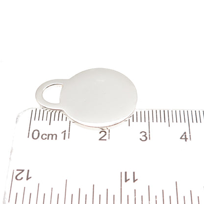 Tiffany & Co. 925 Sterling Silver Vintage 2001 Round Tag Charm Pendant