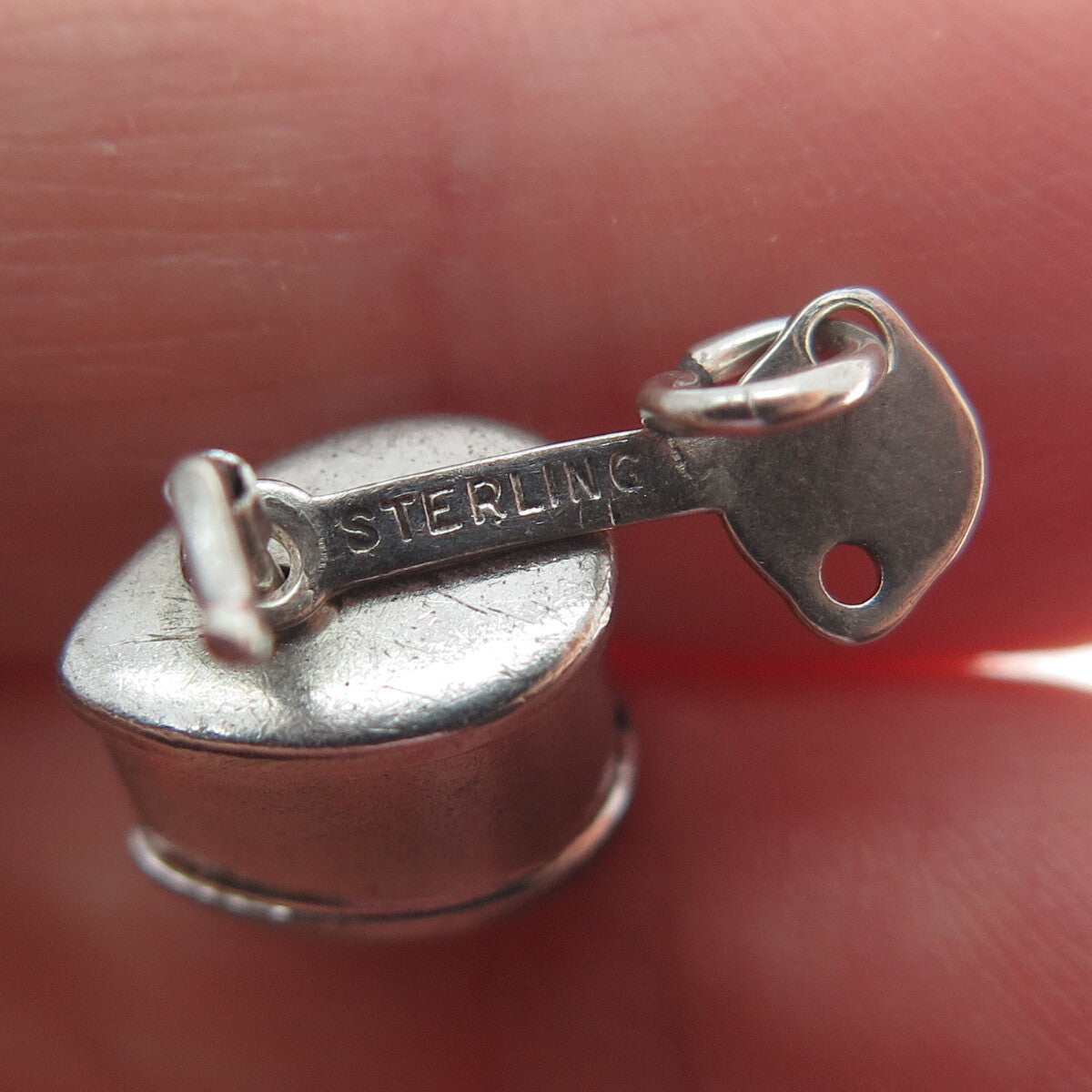 925 Sterling Silver Antique Art Deco Coffee Grinder Minimalist Charm Pendant