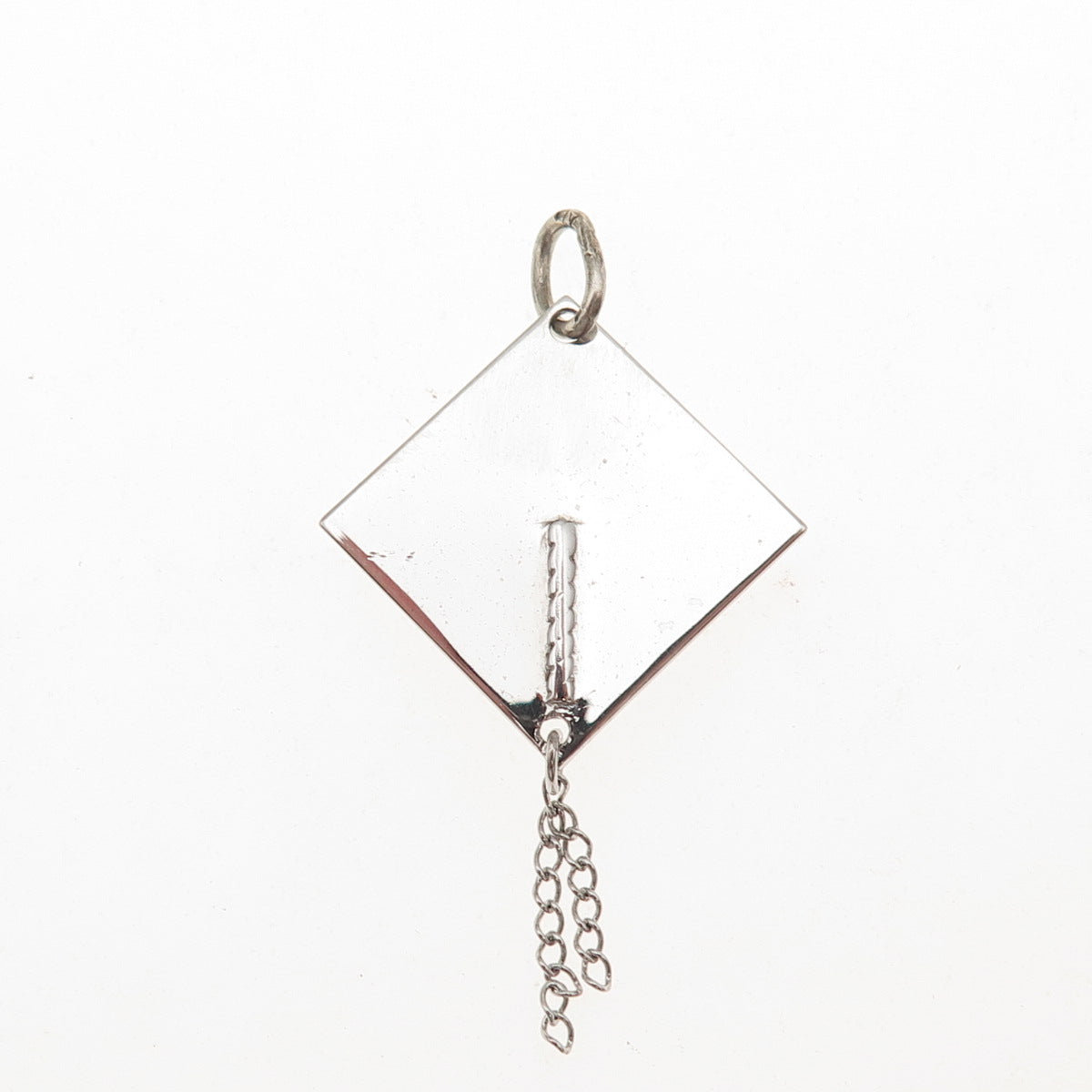 Spencer Co. 925 Sterling Silver Vintage Graduation Hat Mini Charm Pendant
