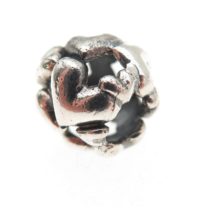 Trollbeads LAA 925 Sterling Silver Heart Slide Bead Charm
