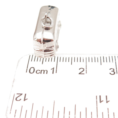 925 Sterling Silver Vintage Volkswagen Bus 3D Charm Pendant