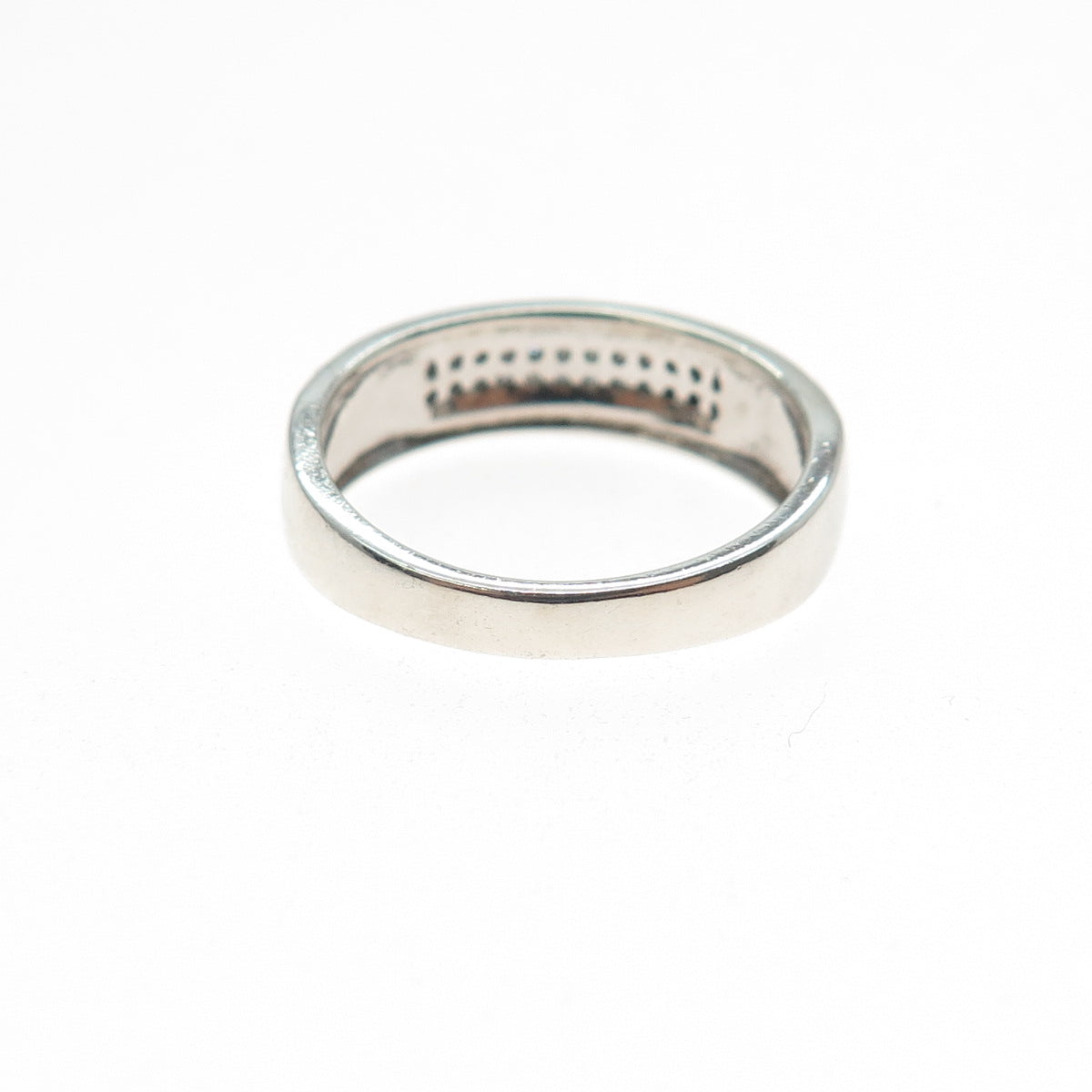 925 Sterling Silver Round-Cut C Z Ring Size 6.25