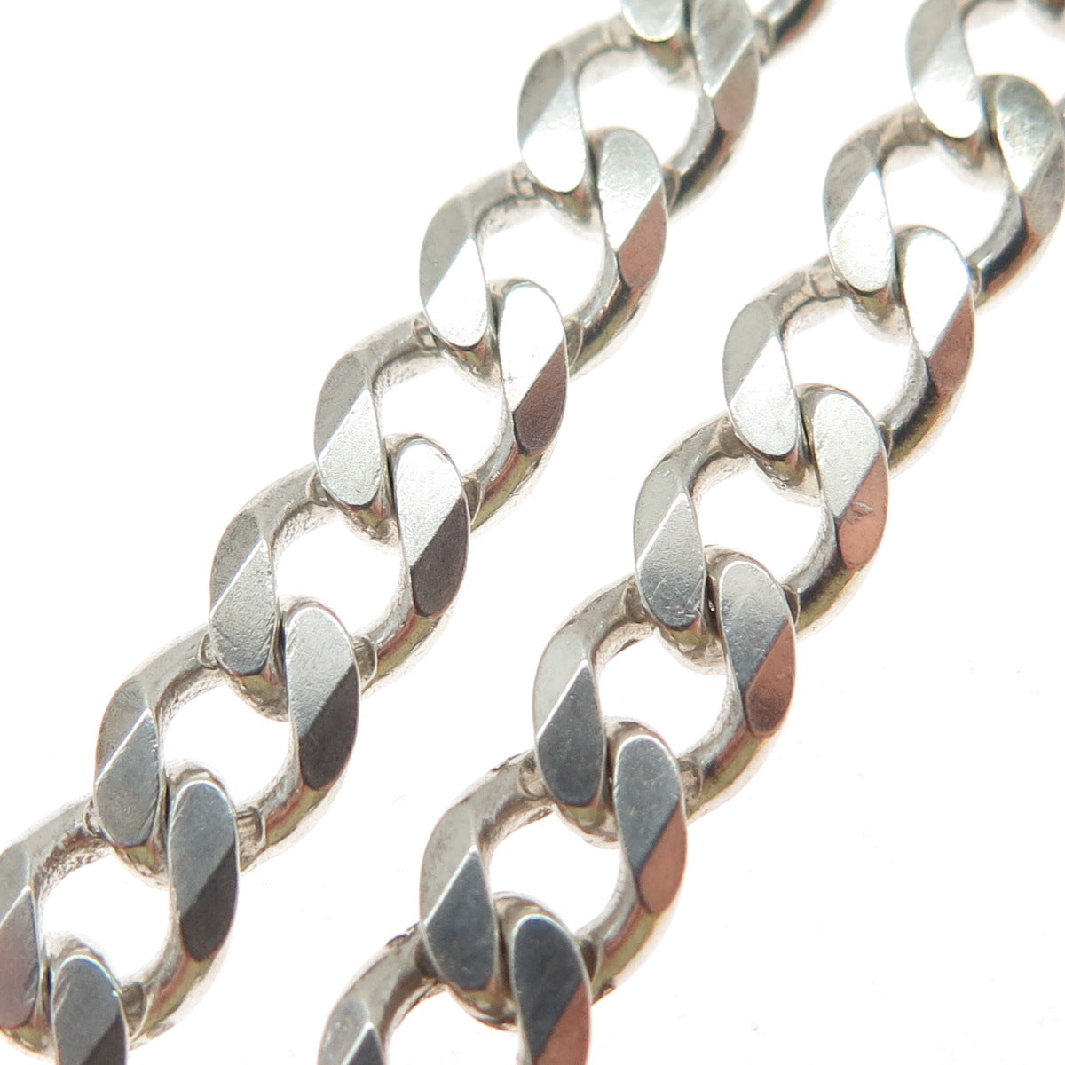 925 Sterling Silver Vintage Italy Curb Chain Necklace 24"