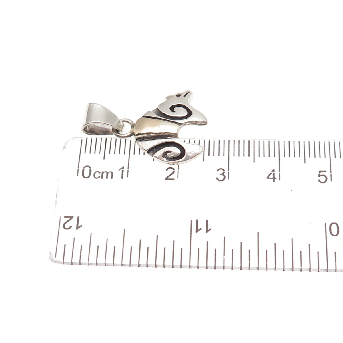 Ervin Hoskie Navajo Old Pawn Sterling Silver Vintage Native Bear Charm Pendant