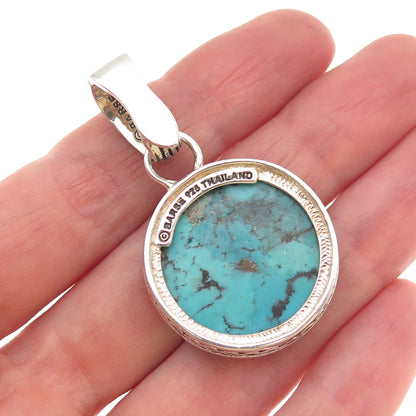 Barse 925 Sterling Silver Vintage Real Cabochon Kingman Turquoise Pendant