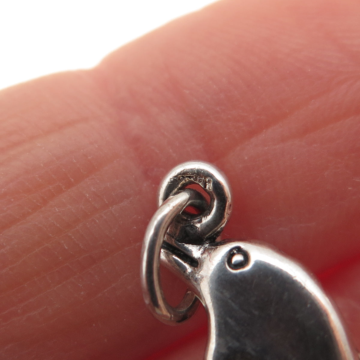 925 Sterling Silver Vintage Dolphin Mini Charm Pendant