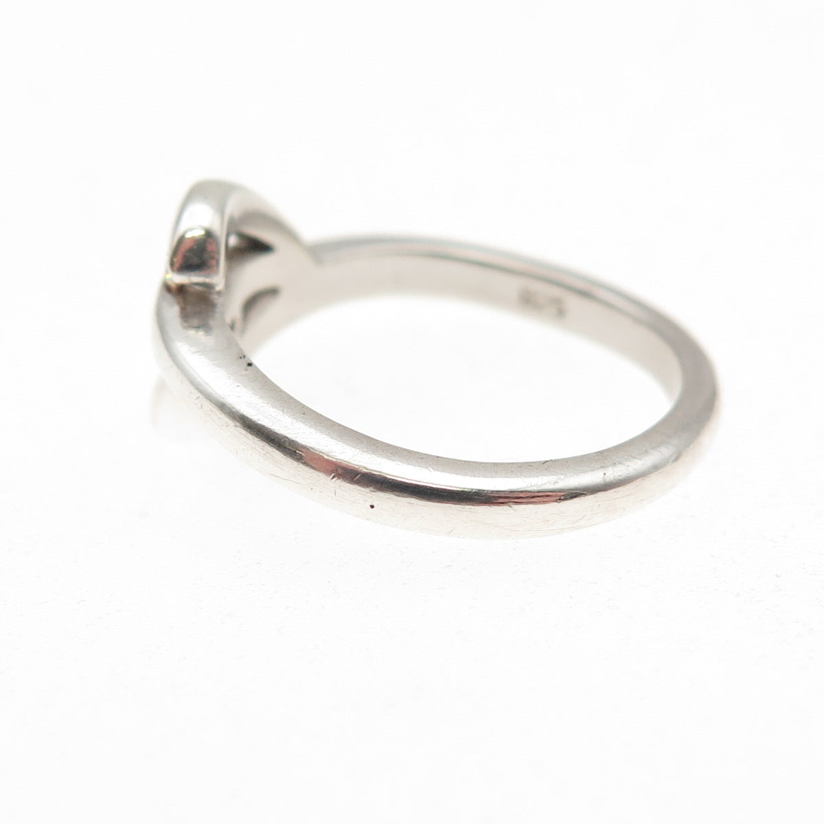 925 Sterling Silver Champagne & Cognac C Z Floral Ring Size 6.75