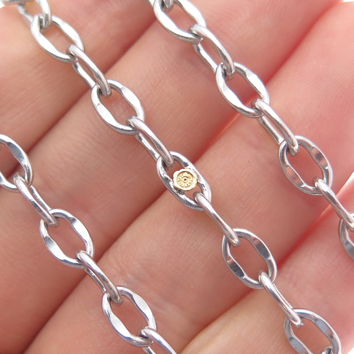 TACORI 18K Gold & 925 Sterling Silver Crescent Eclipse Chain Necklace 18"