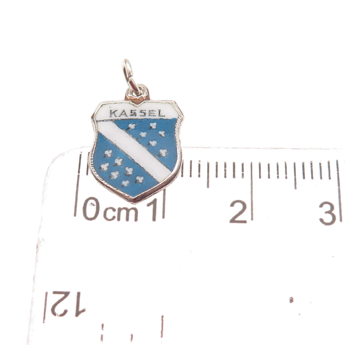 Fritz Reu & Co. 835 Silver Vintage Enamel Kassel Mini Charm Pendant