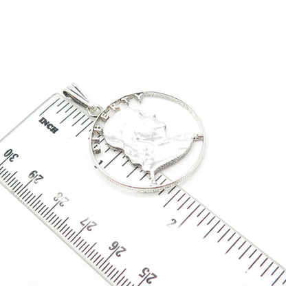925 Sterling Silver Vintage "Liberty" Benjamin Franklin Coin Pendant