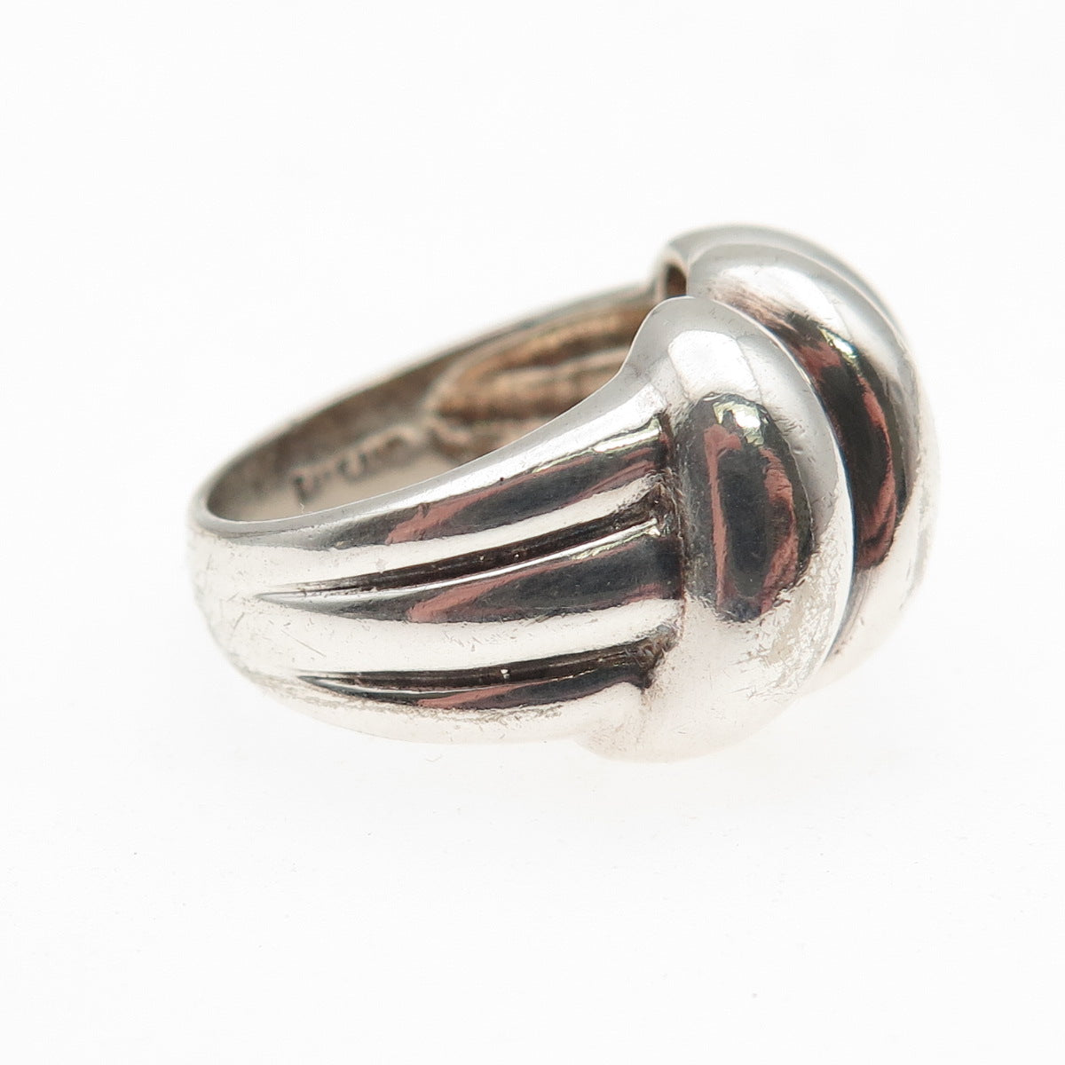 Chapal Zenray 925 Sterling Silver Vintage Modernist Oxidized Ring Size 6