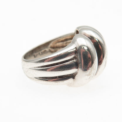 Chapal Zenray 925 Sterling Silver Vintage Modernist Oxidized Ring Size 6