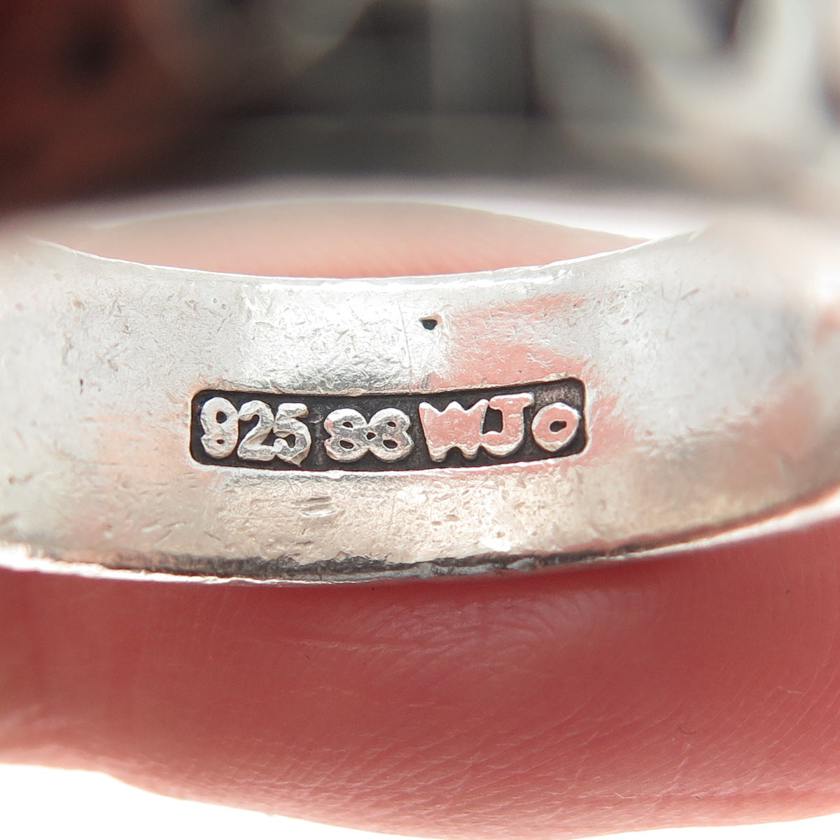 WALDECK JOHNSON 925 Sterling Silver Vintage Celtic Knot Oxidized Ring Size 11.25
