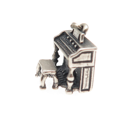 BEAU CRAFT 925 Sterling Antique Art Deco Organ Music Instrument 3D Mini Pendant