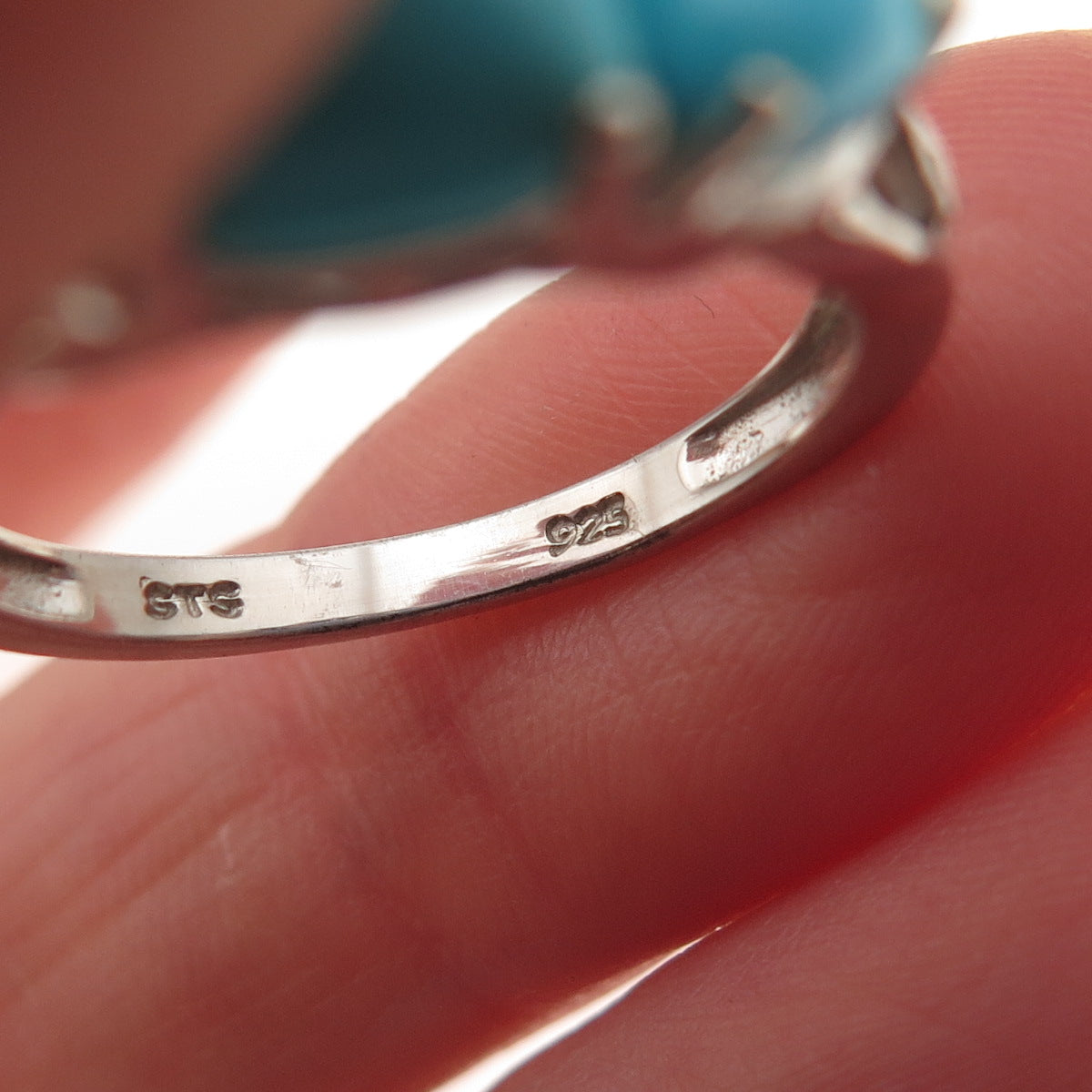 Chuck Clemency 925 Sterling Silver Real Sleeping Beauty Turquoise Ring Size 8