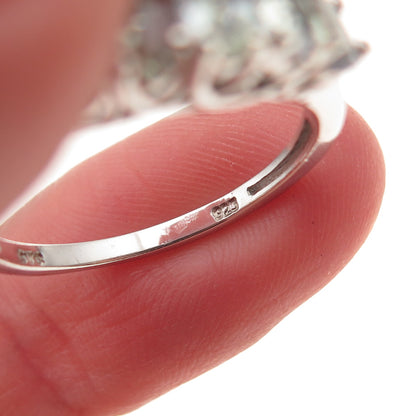 Chuck Clemency 925 Sterling Silver Real Oval-Cut Iolite Ring Size 8