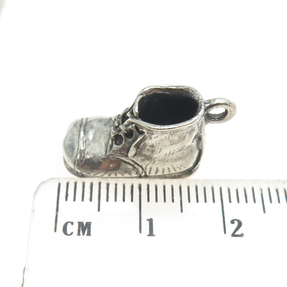 925 Sterling Silver Vintage Boot Shoe 3D Charm Pendant