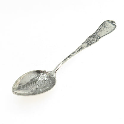 THOMAS TUGBY 925 Sterling Silver Antique Art Deco "Niagara" Indian Chief Spoon