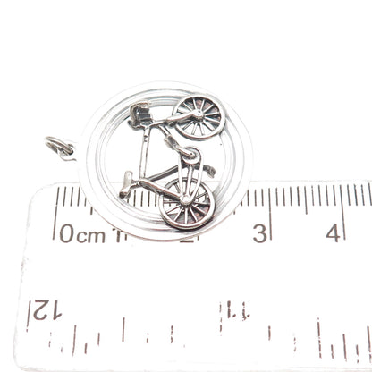Payton Pepper & Sons 925 Sterling Silver Vintage 1963 Birmingham Bicycle Pendant