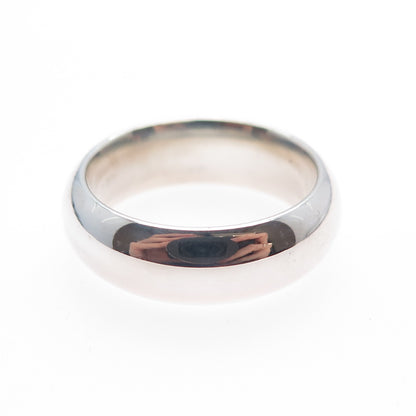 925 Sterling Silver Vintage Classic Wedding Band Ring Size 5.25