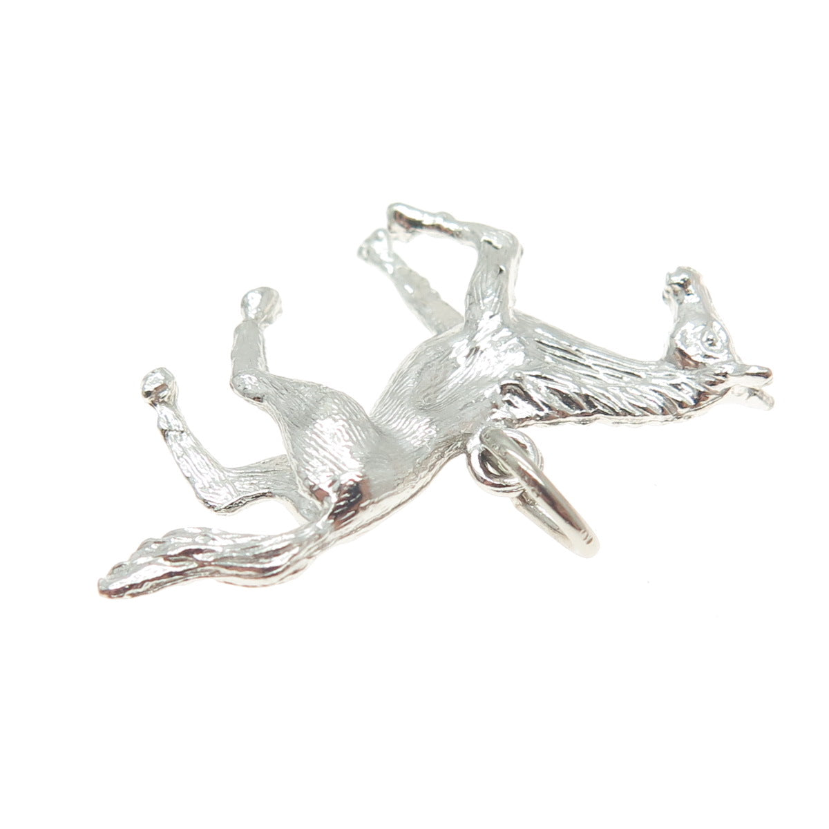 925 Sterling Silver Vintage Horse Textured 3D Pendant