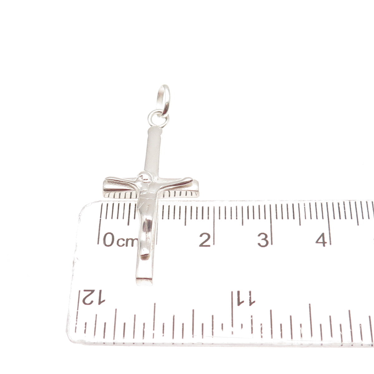 925 Sterling Silver Vintage Crucifix Cross Religious Charm Pendant