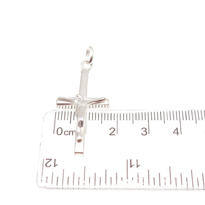 925 Sterling Silver Vintage Crucifix Cross Religious Charm Pendant