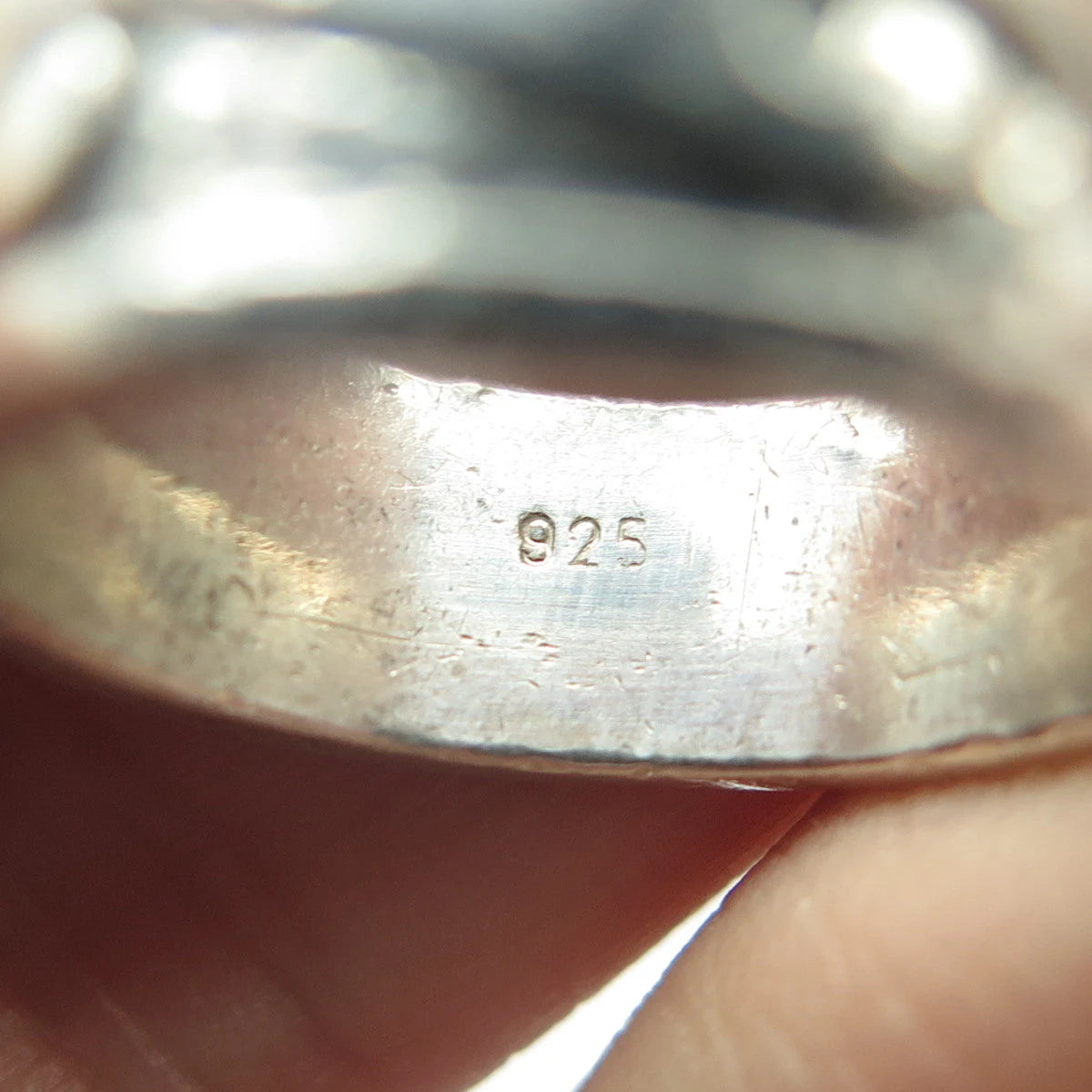 925 Sterling Silver Vintage Sea Waves Band Ring Size 6.25