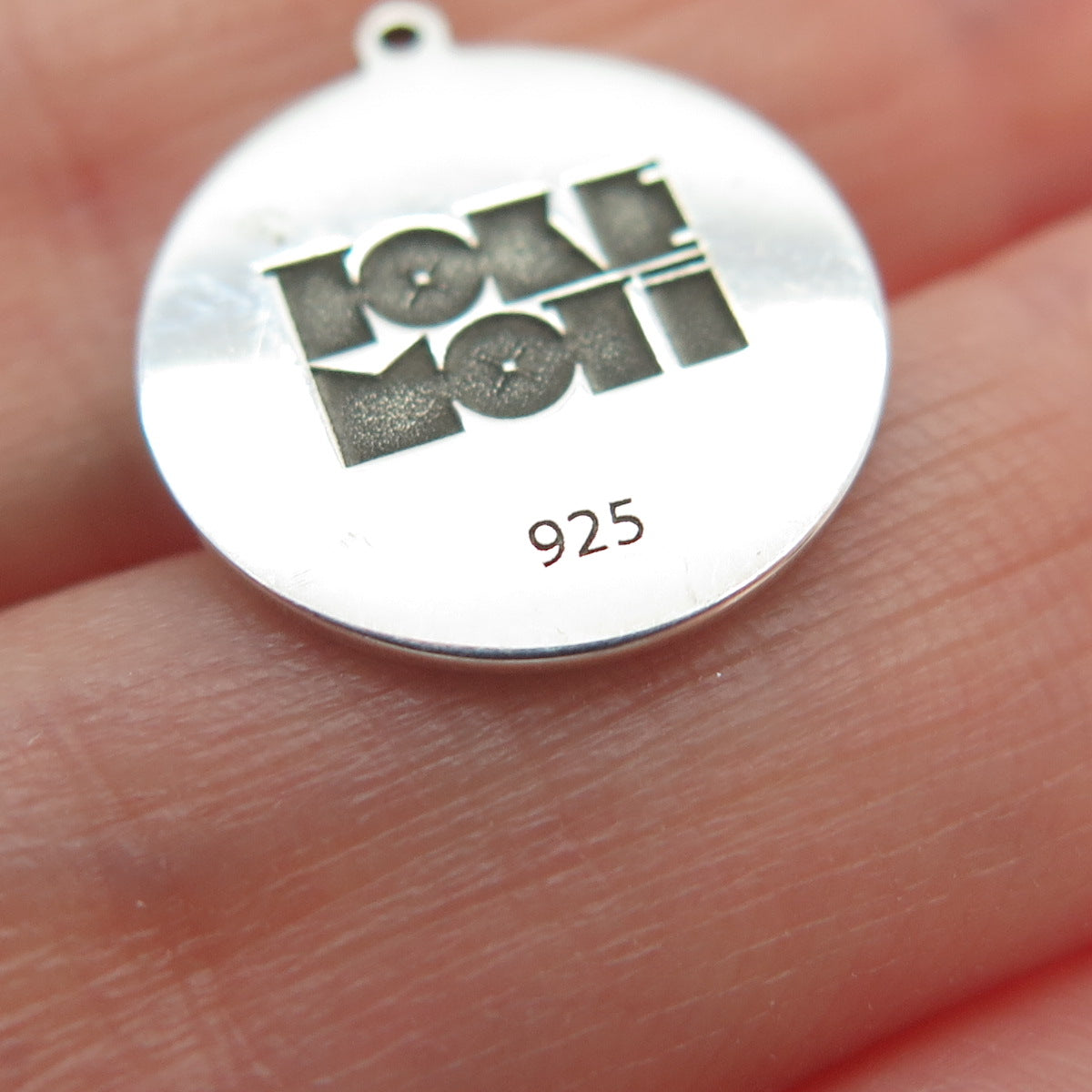 TOKEMOTI 925 Sterling Silver Blue Enamel Virgo Zodiac Minimalist Charm Pendant