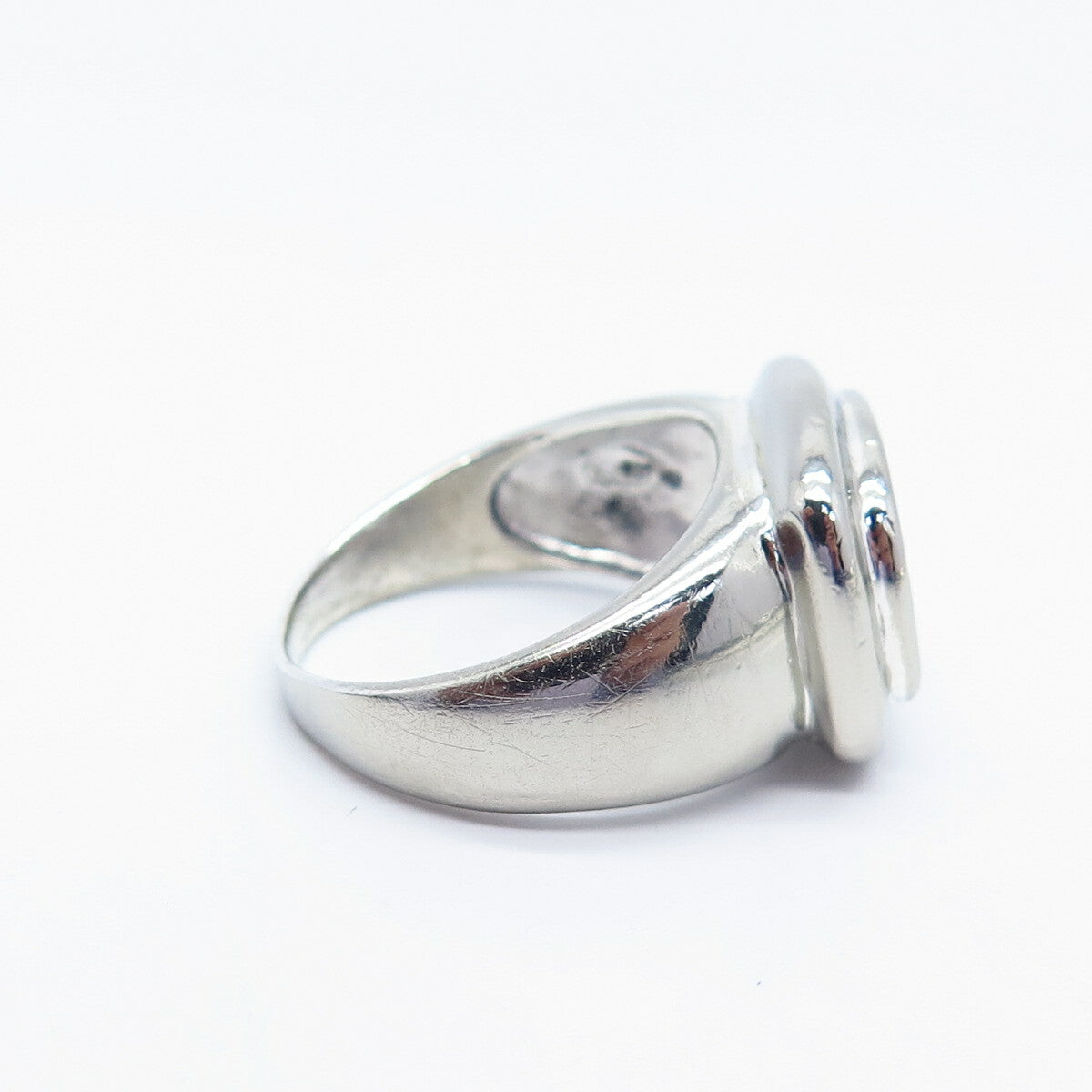 925 Sterling Silver Amethyst-Tone C Z Ring Size 7.5