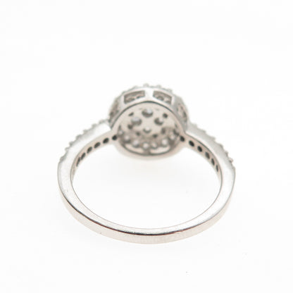 925 Sterling Silver Round-Cut C Z Promise Ring Size 6