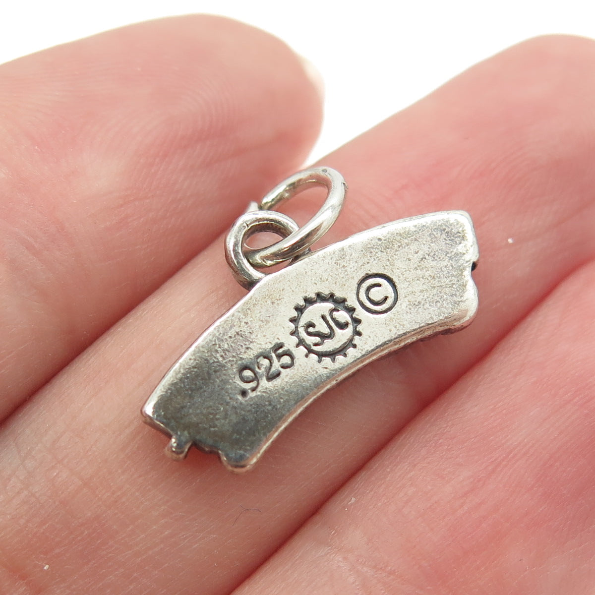 SUNDANCER 925 Sterling Silver Vintage National Championship Charm Pendant