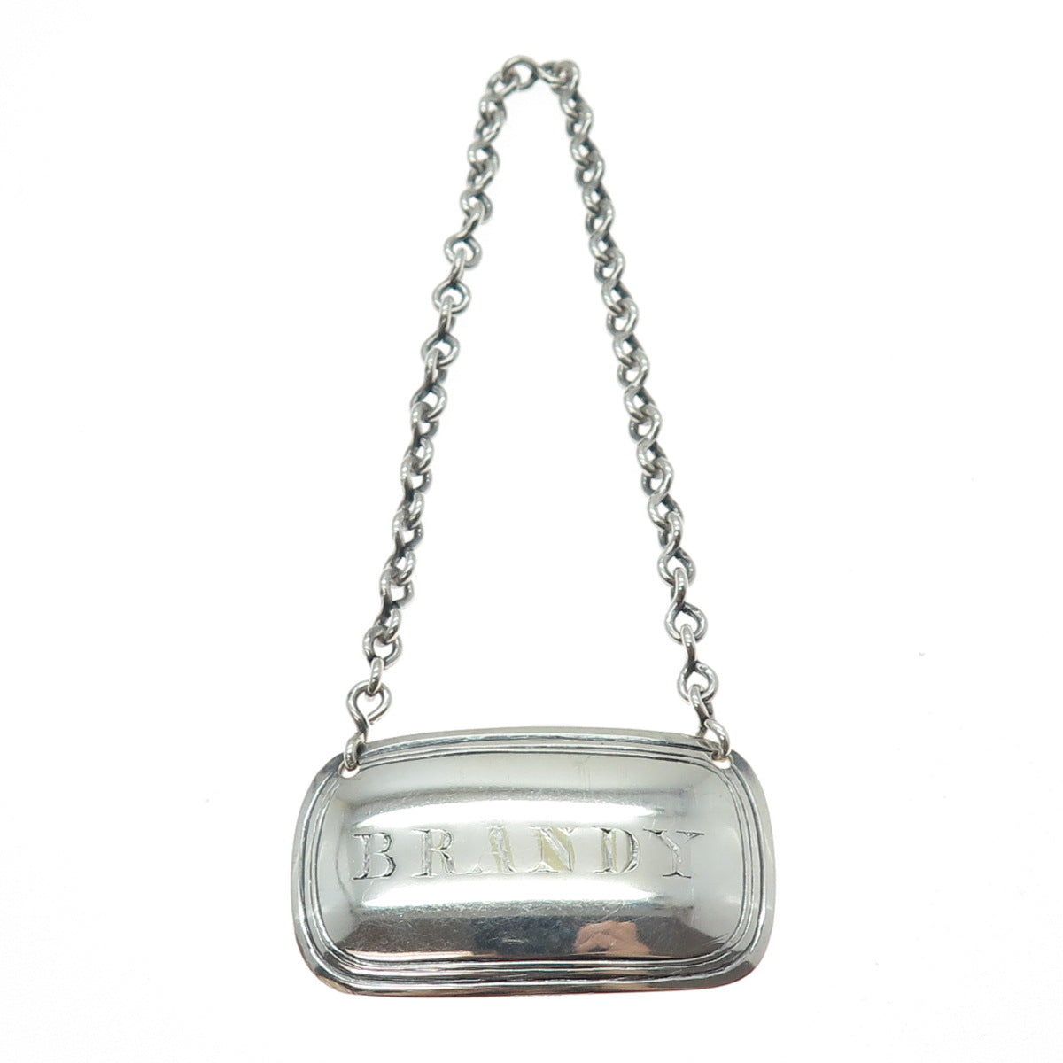 925 Sterling Silver Antique Art Deco Brandy Bottle Tag