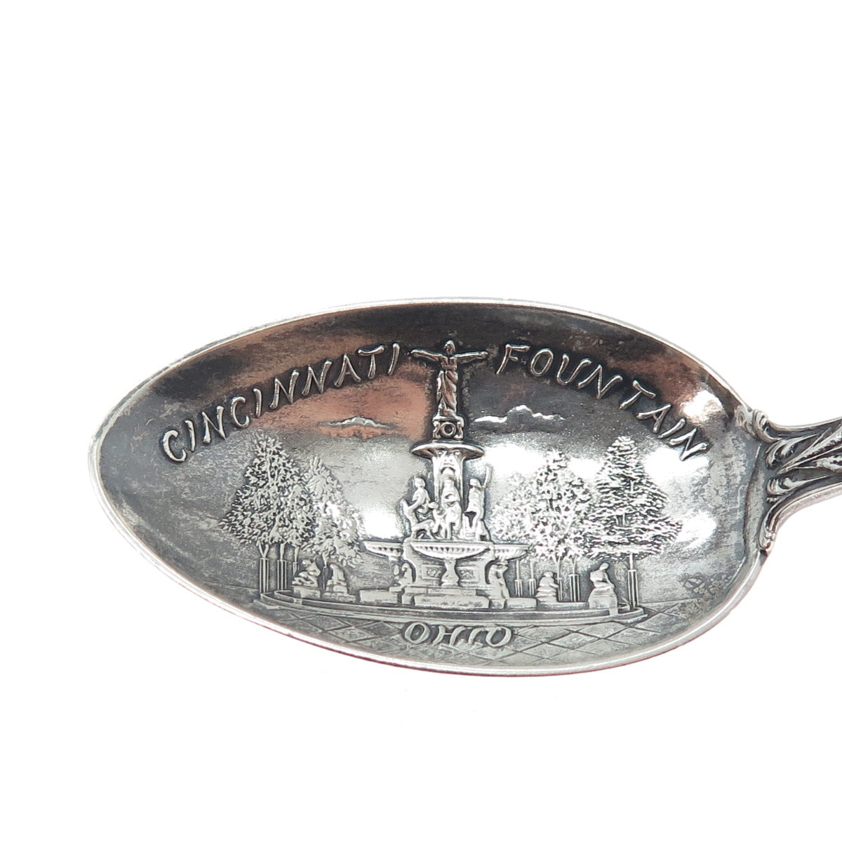 MECHANICS 925 Sterling Silver Antique Cincinnati Fountain Ohio Coffee Spoon