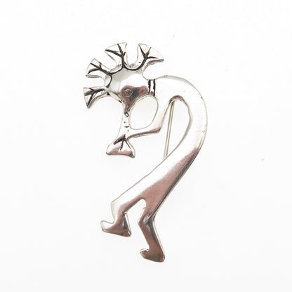 Glenn & Irene Sandoval Navajo Old Pawn 925 Sterling Vintage Kokopelli Pin Brooch