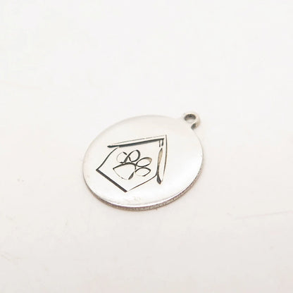 925 Sterling Silver USA Two In Town Dog House Charm Pendant