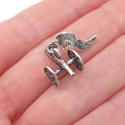 Pacific Jewelry 925 Sterling Silver Vintage Cannon Oxidized 3D Charm Pendant