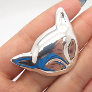 925 Sterling Silver Vintage Mexico Cat / Kitty Pin Brooch