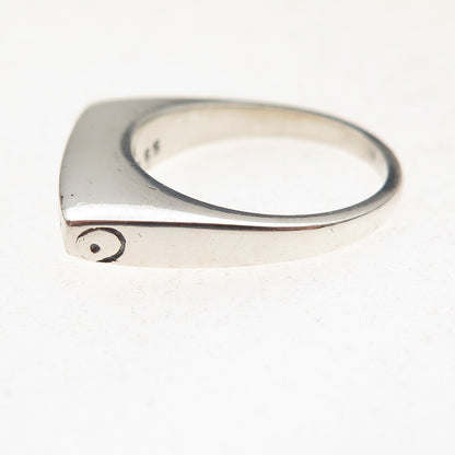 Lisa Jenks 925 Sterling Silver Vintage Modernist Bar Oxidized Ring Size 6