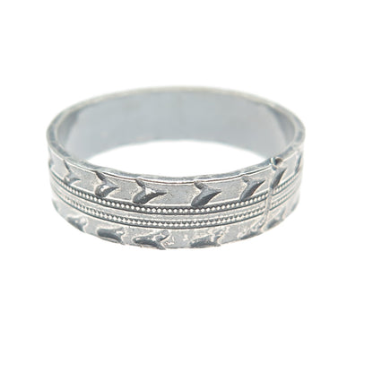 J.D. SCHLANG CO Sterling Silver Antique Art Deco Martin Bird Band Ring Size 9.25